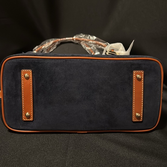 Navy Suede Tote - Picture 5 of 7